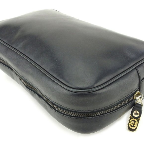 GUCCI Clutch Bag Double G Leather Auth USED T7728 - Picture 5 of 6